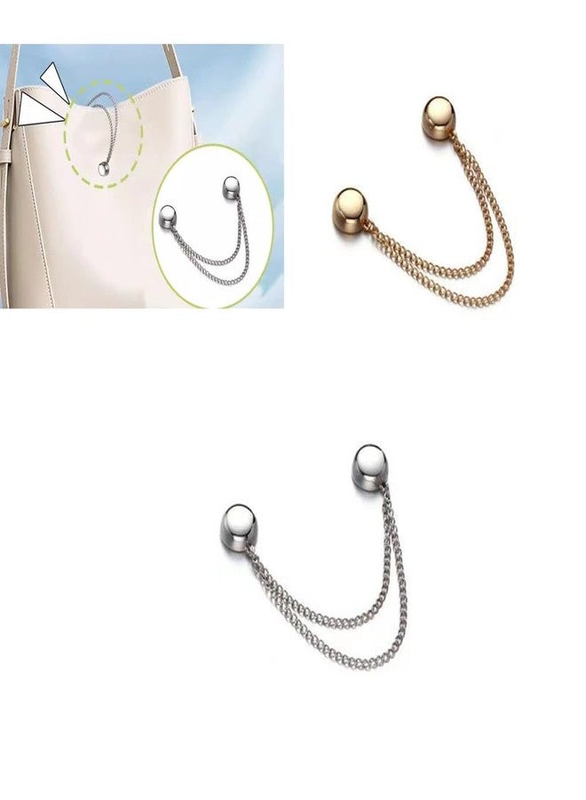 DraCra 3 Pack Magnet Clothing Pins Hijab Magnets with Decorative Metal Chain Magnetic Clothing Clips Magnetic Brooch Stay in Place for Scarf Muslim Sleeves Shirts Headscarf Shawl Cardigan Cuff Hem - Image 3